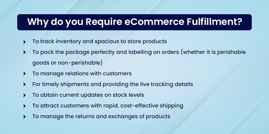 Why Do You Require eCommerce Fulfillment?​ Infographic